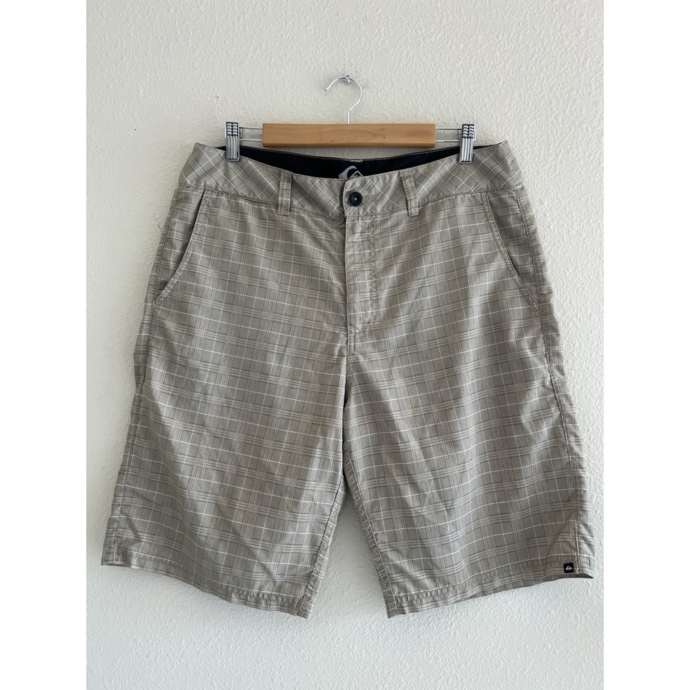 Quiksilver Boardshorts Mens 34 Swim Trunks Plaid Retro Beach Vacation Resort